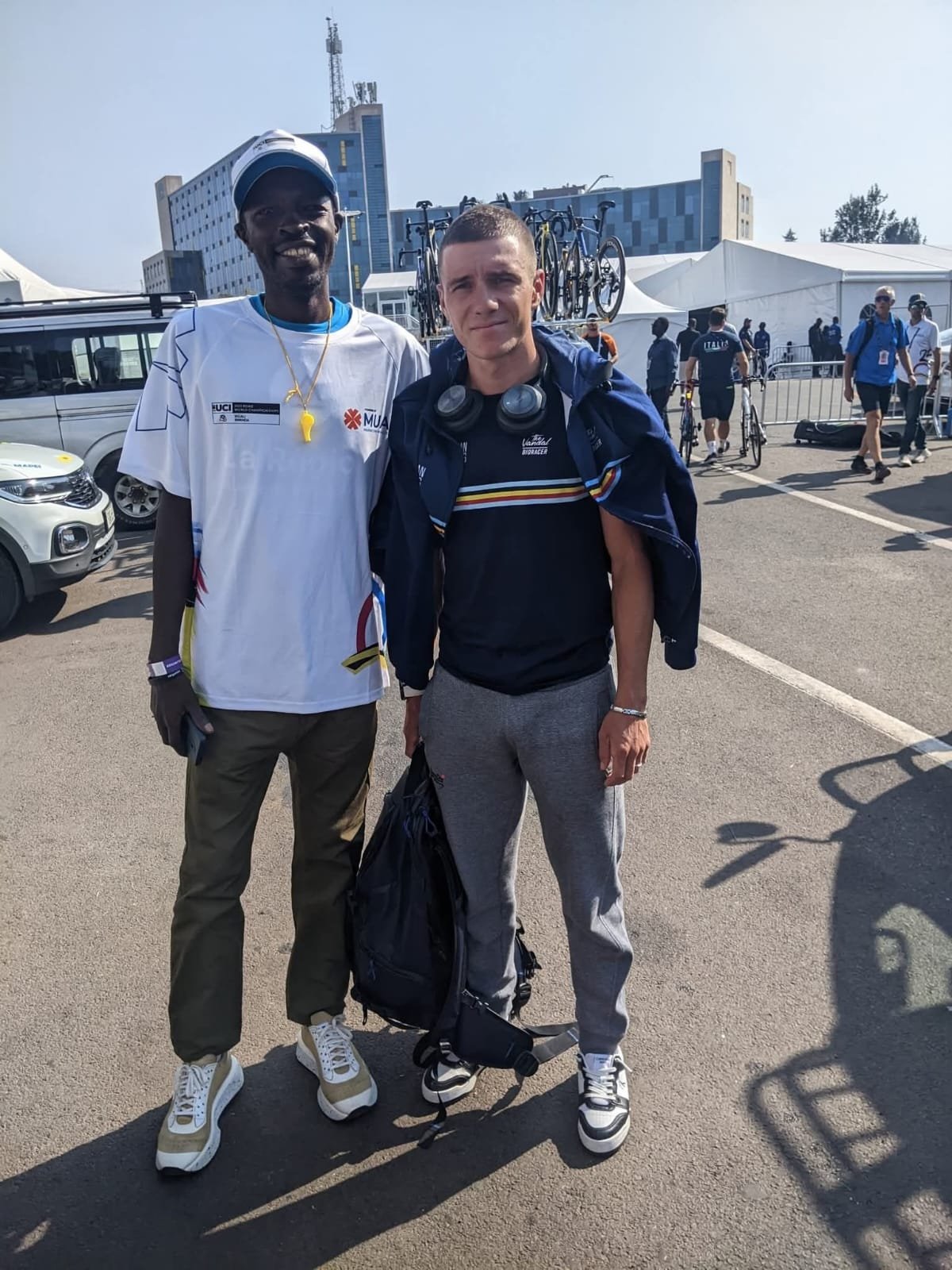 Roberto Mugabe durant l'UCI à Kigali